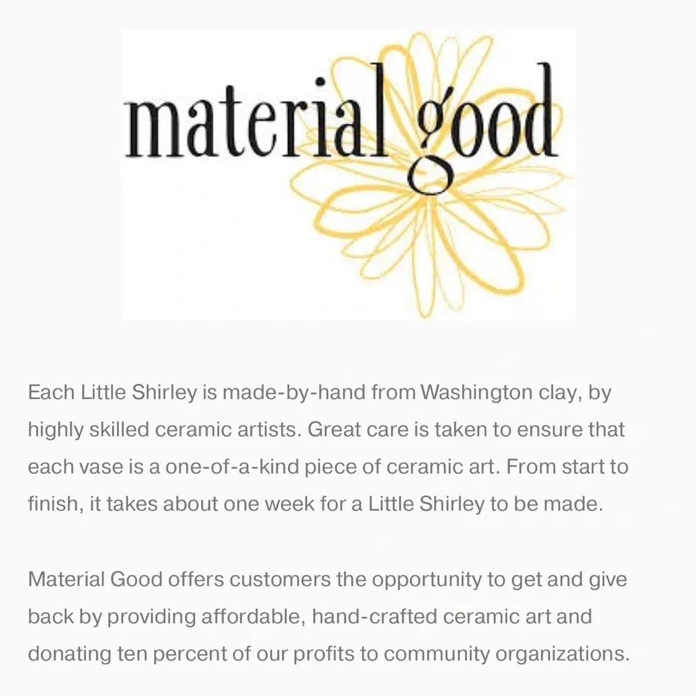 Material Good Little Shirley Vase “BASIL” - Picture 5 of 11